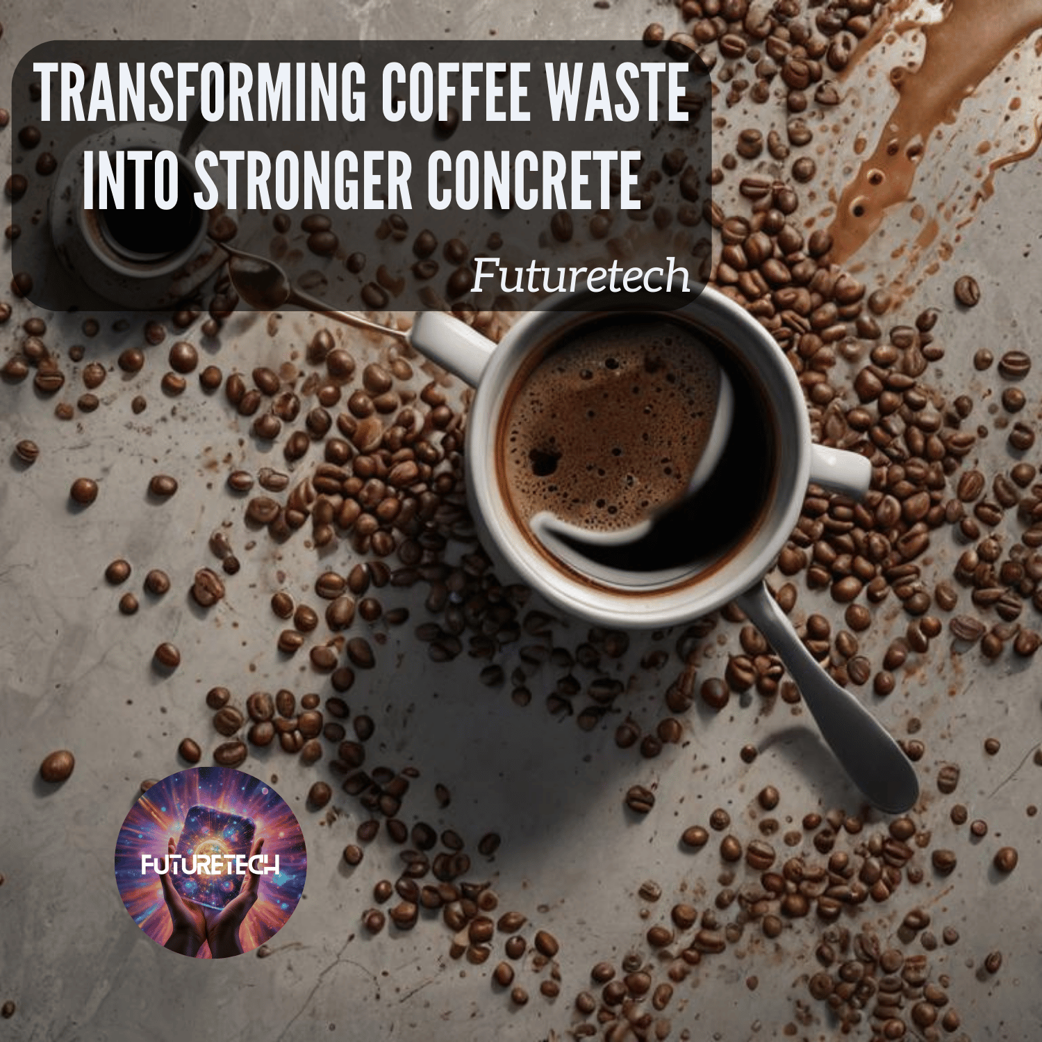 Leftover Coffee Grounds Makes Stronger Concrete