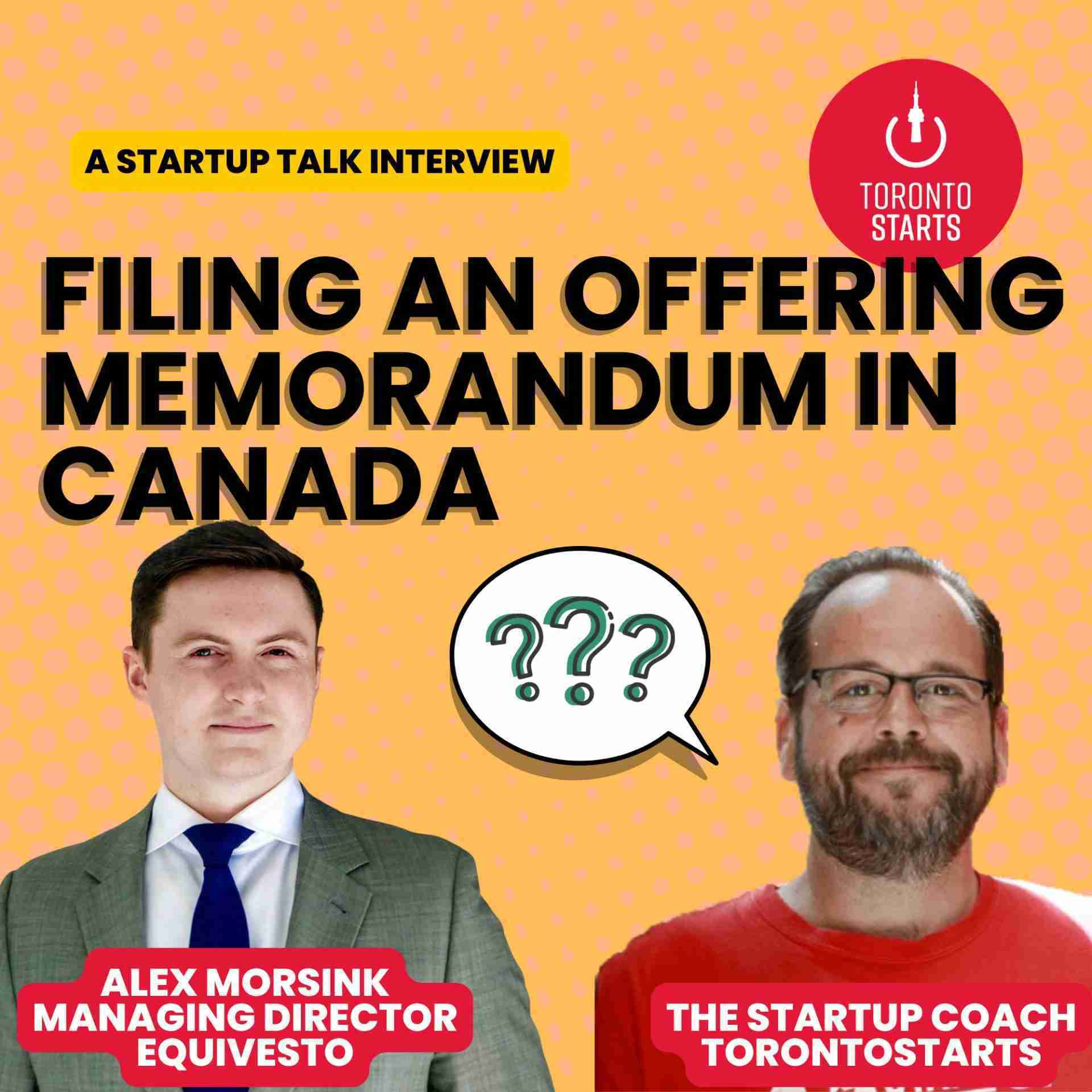 Filling an Offering Memorandum in Canada